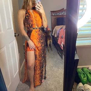 Snake print dress
